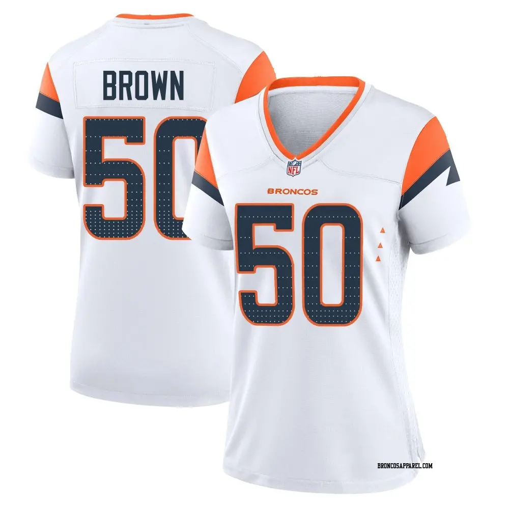 Game White Women's JB Brown Denver Broncos 2nd Jersey