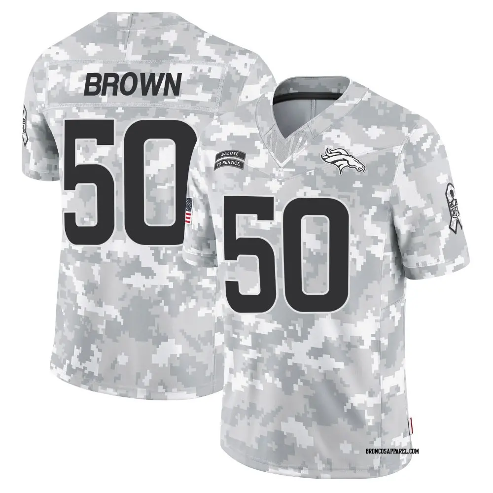Limited Arctic Camo Men's JB Brown Denver Broncos 2024 Salute to Service Jersey