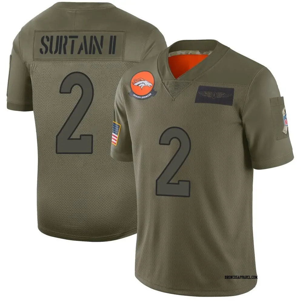 Limited Camo Men s Pat Surtain II Denver Broncos 2019 Salute to Service Jersey Broncos Store